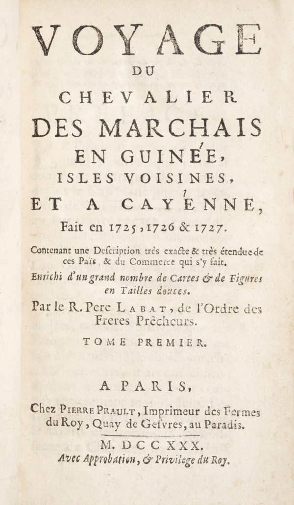 <span class="artist-name-product">LABAT  Jean-Baptiste</span> Voyage du Chevalier Des Marchais en Guinée, isles voisines, et à Cayenne, Fait en 1725, 1726 & 1727. Contenant une Description très exacte & très étenduë de ces Païs, & du Commerce qui s'y fait. – Image 2