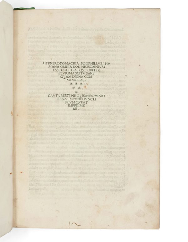 <span class="artist-name-product">COLONNA  Francesco</span> Hypnerotomachia Poliphili. – Image 2
