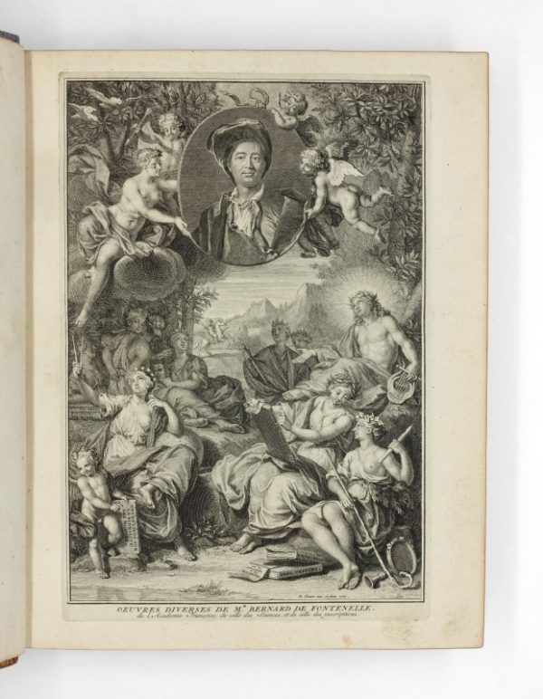 <span class="artist-name-product">FONTENELLE  Bernard Le Bovier de</span> Œuvres diverses. Nouvelle édition, augmentée & enrichie de figures gravées par Bernard Picart le Romain.