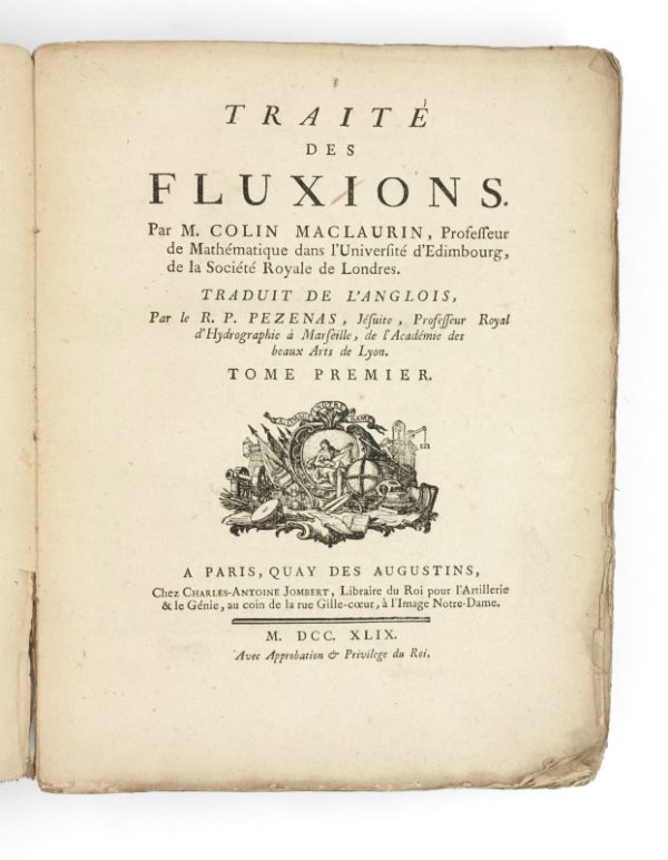<span class="artist-name-product">MACLAURIN  Colin</span> Traité des fluxions.