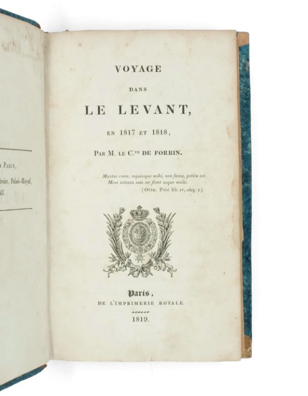 <span class="artist-name-product">FORBIN  Louis Nicolas Philippe Auguste</span> Voyage dans le Levant, en 1817 et 1818.