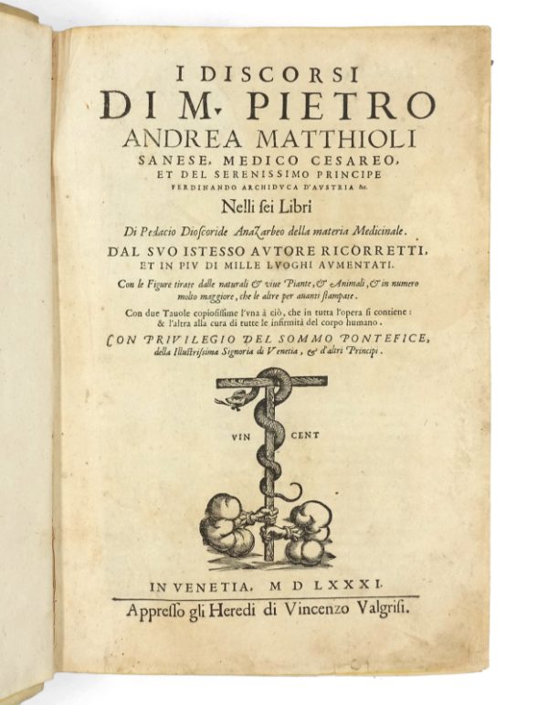 <span class="artist-name-product">MATTIOLI  Pietro Andrea</span> I discorsi nelli sei libri di Pedacio Dioscoride Anazarbeo della materia medicinale. – Image 2