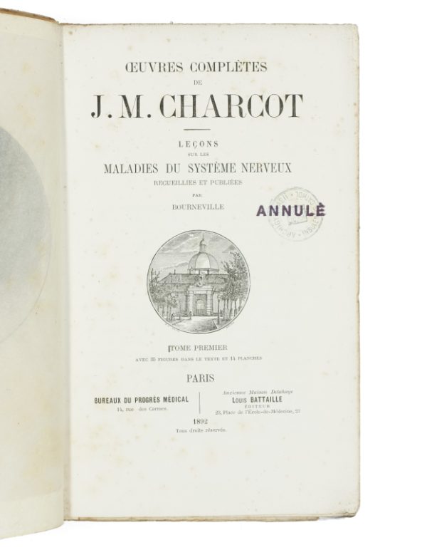<span class="artist-name-product">CHARCOT Jean-Martin</span> Oeuvres complètes. Recueillies et publiées par Bourneville. - Image 2