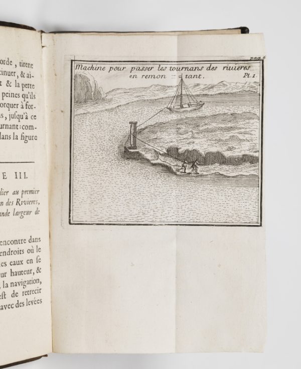 <span class="artist-name-product">BOUILLET  Henri-Albert</span> Traité des moyens de rendre les rivières navigables. Avec plusieurs desseins de jettés, ponts a rouleaux & rampans, écluses, soûtiens, digues, coffres pour bâtir sous l'eau... Où il est aussi parlé des moyens de retirer les bâtimens coulez à fond, & d'en sauver les marchandises. - Image 2