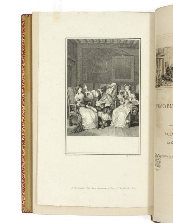 <span class="artist-name-product">MOLIERE Jean-Baptiste Poquelin dit</span> Oeuvres.- Le Théâtre. Collationné minutieusement sur les premières éditions & sur celles des années 1666, 1674 & 1682. Orné de vignettes par Frédéric Hillemacher. – Image 6